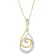 10K Two-Tone Gold Espira Round Diamond Spiral Pendant w\chain(1/6ctw,
J-K Color, I2-I3 Clarity)