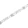 Sterling Silver 1.0ctw Round-Cut and Baguette-Cut Diamond X-Link Bracelet