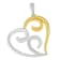 Open Heart with Swirls 10K Yellow Gold Over Sterling Silver Necklace