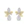 14K Two-tone Gold 1.00 Cttw Round Pave-Set Diamond Dangle Earrings