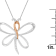 Diamond-Accented Dragonfly Rhodium Over Sterling Silver with 10K Rose
Gold Pendant with Chain
