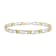 10k Yellow Gold Over Sterling Silver .25ctw Diamond Infinity and X Link Bracelet