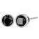 14K White Gold 4.0ctw Round Brilliant-Cut Black Diamond Bezel-Set Stud
Earrings with Screw Backs