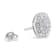 0.50ctw Round-Cut Diamond Sterling Silver Cluster Earrings