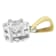 14K Two-Toned Gold Round Diamond Circle Halo Pendant w\chain(1.0ctw, H-I
Color, I1-I2 Clarity)