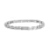 Sterling Silver .10ctw Diamond Miracle Set 3 Stone Link Bracelet