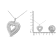 1.50ctw Baguette Diamond Sterling Silver Heart Pendant Necklace