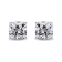 14K White Gold 1 1/2 Cttw Clarity Enhanced Princess Cut Diamond
Solitaire Stud Earrings