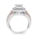 14K Two-tone Gold 1 1/8ctw Mixed Shapes Diamond Triple Shank Ring (I-J
Color, SI2-I1 Clarity)