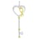 10K Two-Tone Gold Over Sterling Silver 1/10ctw Diamond Key to My Heart
Pendant w\chain(H-I, I1-I2)
