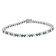 14K White Gold 5.40ctw Round-Cut white and Blue Diamond Fashion Bracelet