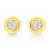 10K Yellow Gold Over Sterling Silver 1/10ctw Miracle-Set Diamond Circle
Shape Stud Earrings