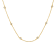 1.00ctw Bezel-Set Diamond 10K Yellow Gold Over Sterling Silver Station Necklace