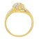 10K Yellow Gold Over Sterling Silver 1.0ctw Diamond Halo Floral Ring
(J-K Color, I2-I3 Clarity)