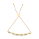 14K Yellow Gold Over Sterling Silver Diamond Accent Marquise Shape and
Heart Links Bolo Bracelet