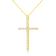 10K Yellow Gold Over Sterling Silver 3.0ctw Round Diamond Cross 18"
Pendant w\chain