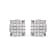 10K White Gold 3/4ctw Princess Diamond Composite Cushion Shape Stud Earrings