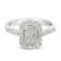 Sterling Silver 1.0ctw Diamond Emerald-Shaped Cluster with Halo Ring
(I-J Color, I3 Clarity)