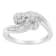 14K White Gold Round and Baguette Diamond Bypass Ring (1/2 cttw, H-I
Color, I1-I2 Clarity)
