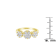 14K Yellow Gold 1-1/4ctw Diamond Three Round Floral Cluster Ring (H-I
Color, SI2-I1 Clarity)