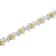 3.5 mm Lab Created Yellow Citrine and 1/6 ctw Diamond Rhodium Over
Sterling Silver Tennis Bracelet