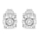 10K White Gold Over Sterling Silver 1/2ctw Miracle Set Diamond Stud Earring