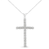 1/4ctw Diamond Cross Unisex Sterling Silver Pendant Necklace with
18" Chain