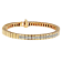 14K Yellow Gold 1.10ctw Princess-Cut Diamond Banded Bracelet