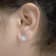 14K White Gold 4.0ctw Round Lab Grown Diamond Classic 4-Prong Stud
Earrings with Screw Backs