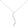 14K White Gold 3.0ctw Mixed Cut Diamond S Shaped Graduated 18"
Pendant w\chain
