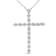 1/10ctw Diamond Shared Prong Cross Sterling Silver Pendant Necklace with
18" Chain