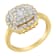 10K Yellow Gold Over Sterling Silver Diamond Cocktail Ring (3/4 Cttw,
J-K Color, I2-I3 Clarity)