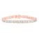 10K Rose Gold Over Sterling Silver 2 Ctw Diamond Wave Tennis Bracelet