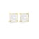 10K Yellow Gold Princess-cut Diamond Earrings 0.25ctw