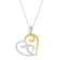 Open Heart with Swirls 10K Yellow Gold Over Sterling Silver Necklace