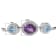 Sterling Silver Amethyst and Blue Topaz with Diamond Accent Lariat
4”-10” Adjustable Bolo Bracelet