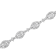 Sterling Silver 2.50ctw Diamond Pear Shaped and Bezel Link Bracelet