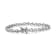 Sterling Silver .10ctw Round-Cut Diamond Link Bracelet