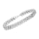 Sterling Silver 1/4 cttw Diamond Double Row Bracelet (I-J Color, I2-I3
Clarity) - 7.25"