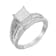 10K White Gold 1/3ctw Invisible Set Princess-cut Diamond Bypass Ring
(H-I Color, SI1-SI2 Clarity)