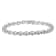 Sterling Silver 1.0ctw Diamond Cluster Link Bracelet