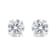 14K White Gold 1 1/2ctw Lab Grown Diamond Solitaire Stud Earrings with Screwbacks