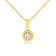 14K Yellow Gold Over Sterling 1/3ctw Diamond Solitaire Pendant
w\chain(K-L Color, I2-I3 Clarity)