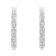 0.16ctw Diamond Milgrain Sterling Silver Hoop Earring