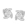 0.10ctw Round-Cut Near Colorless Diamond Sterling Silver Square Pinwheel
Stud Earrings