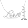 Sterling Silver 1/4 Cttw Diamond Cursive "Love" 18"
Pendant Necklace (H-I Color, I1-I2 Clarity)