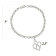 Sterling Silver Open Heart with Center Vertical Infinity Chain Charm Bracelet