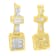 14K Yellow Gold 1/3ctw Diamond Hoop Earrings