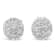 Sterling Silver Diamond Cluster Stud Earrings .15ctw