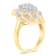 10K Yellow Gold Diamond Cocktail Ring (3/4 Cttw, I-J Color, I2-I3 Clarity)